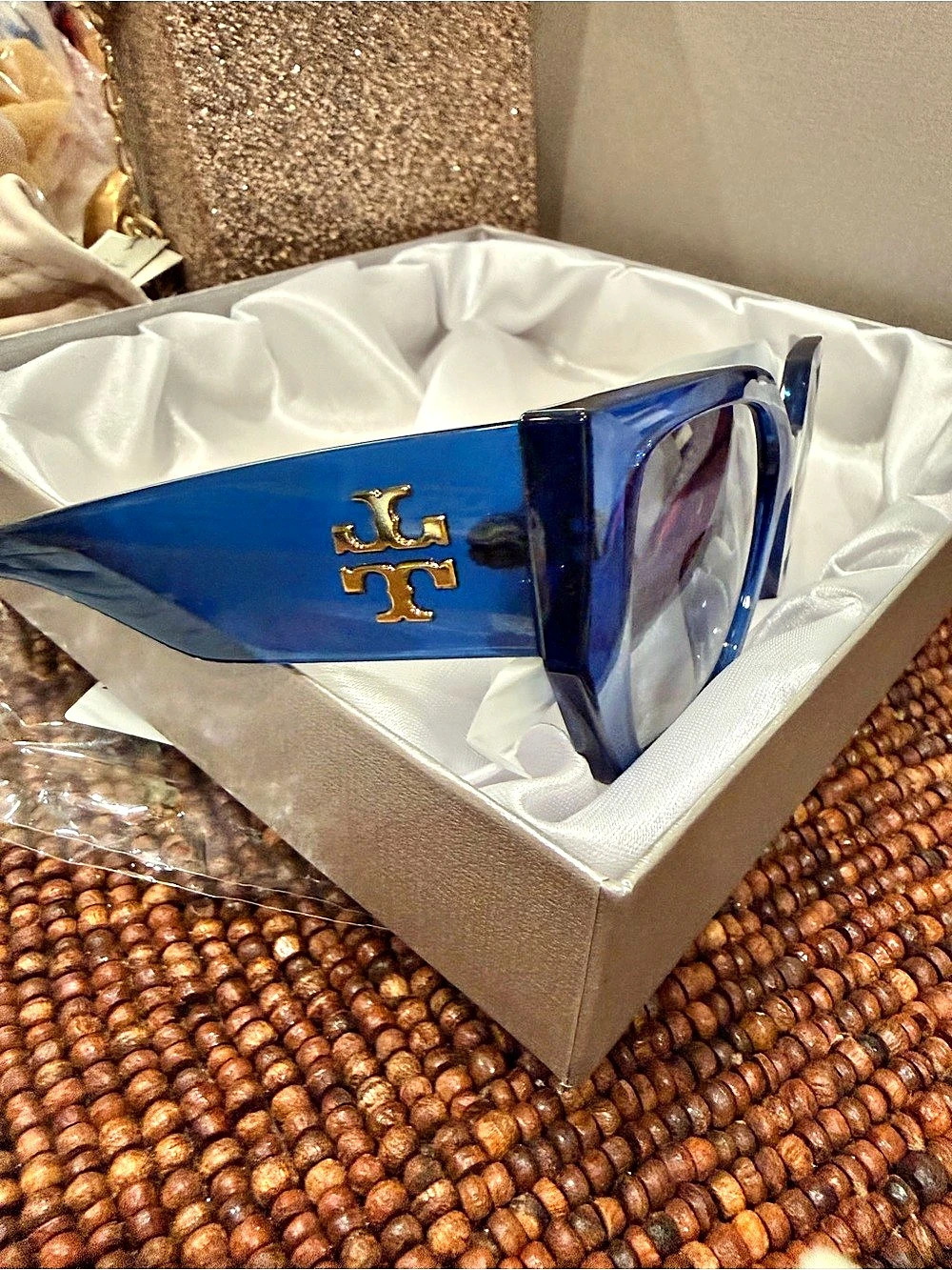 Tory Burch Transparent Sapphire Blue Gradient Sunglasses TY9065U